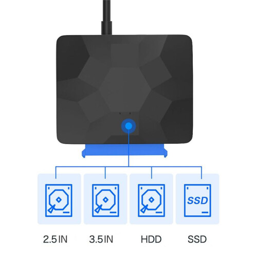 Adaptador  para USB 3.0 Tipo C USB 3.0 para  para Disco Rígido SSD de 2,5 e 3,5 Polegadas, Compatível com Windows 7/8/10/11 OSX 1