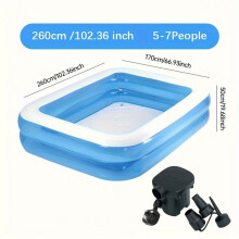 Large Family Swimming Pool Outdoor Garden Inflatable Kids Paddling Pools