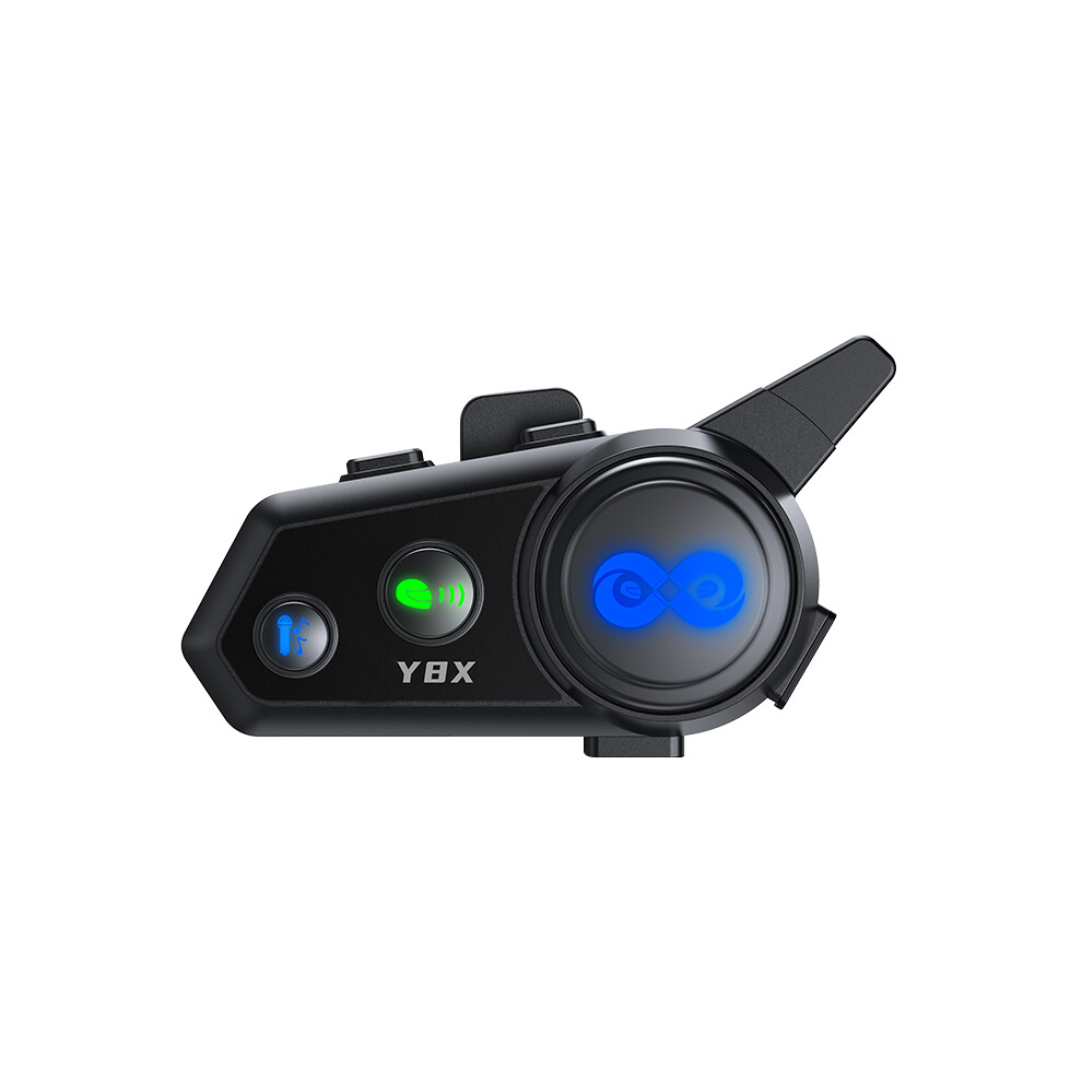 Motorcycle Intercom Helmet - Rncyn - 8 Person Mesh Network Intercom - 1500M Range - Model Y8x - Music Sharing 9486689774219