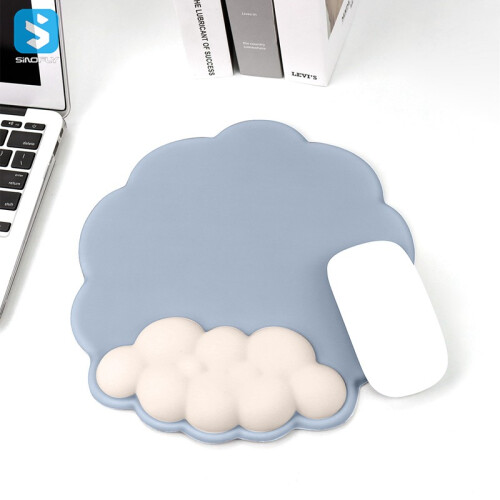 Mouse Pad with Wrist Rest - RNCYN - Soft Cloud Wrist Rest - Silicone + PU - Use for Mouse