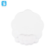 Alfombrilla de ratón con reposamuñecas - RNCYN - Reposamuñecas blanda - Silicona y material de PU - Diseño de nubes