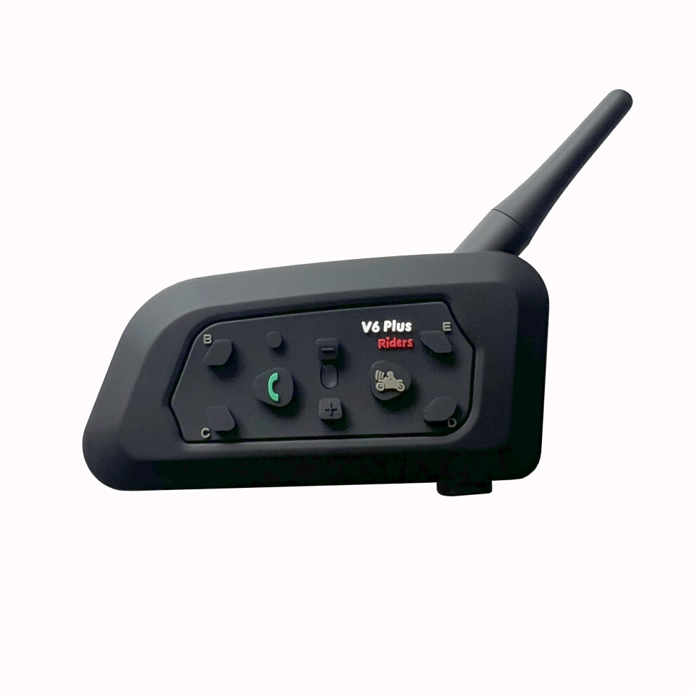 Motorcycle Helmet Intercom - Rncyn - V6plus - Range 1200 M - Waterproof Ip67 - Battery Life 12 Hours - Abs Black 9486689774424