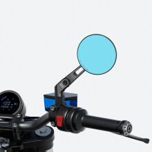 Specchietto retrovisore per motocicletta - RNCYN - 6063 Alluminio - Antiriflessi - Anti-nebbia - Impermeabile - Regolabile a 360 gradi