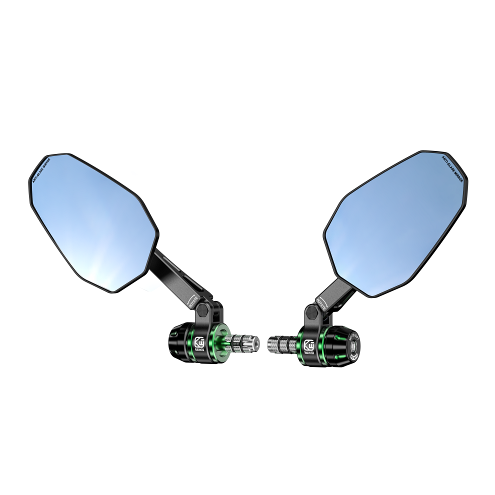 Motorcycle Rearview Mirror - Rncyn - Coated Optical Lens - Hydrophobic Nano-Shield - Anti-Glare - Anti-Fog Blue 9106058688489