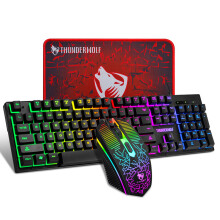 Gaming Keyboard and Mouse Combo - RNCYN - Backlit - 800/1600/2400 dpi Mouse - 2.4G Wireless Connection