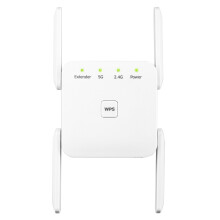 Repetidor WiFi inalámbrico - RNCYN - 5GHz - 1200Mbps - Amplificador de señal - Largo alcance - Blanco - Enchufe UE