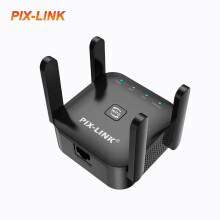 Repetidor WiFi - RNCYN - Amplificador de señal - 4 antenas - Cobertura 360 - Oficina en casa - Negro - enchufe de la UE