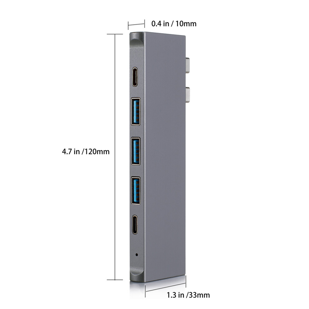 8-In-1 Usb-C Docking Station - Rncyn - Aluminum Alloy - 3 Usb 3.0 Ports - Sd/Tf Card Reader 9486689740726
