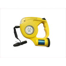 Retractable Dog Leash - Phoesky - 4.5M - Flat Strap - Yellow - Withstands 45 kg - Built-in Light