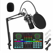 XLR Microfoonkit - RNCYN - 16mm Diafragma - D9 Geluidskaart - Unidirectioneel/Cardioïde - 20Hz-20kHz Frequentie
