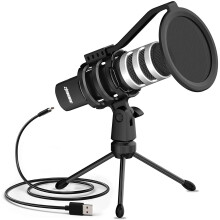 USB condensatormicrofoon - RNCYN - ZTD10 - cardioïde polaire patroon - 192 kHz/24-bit