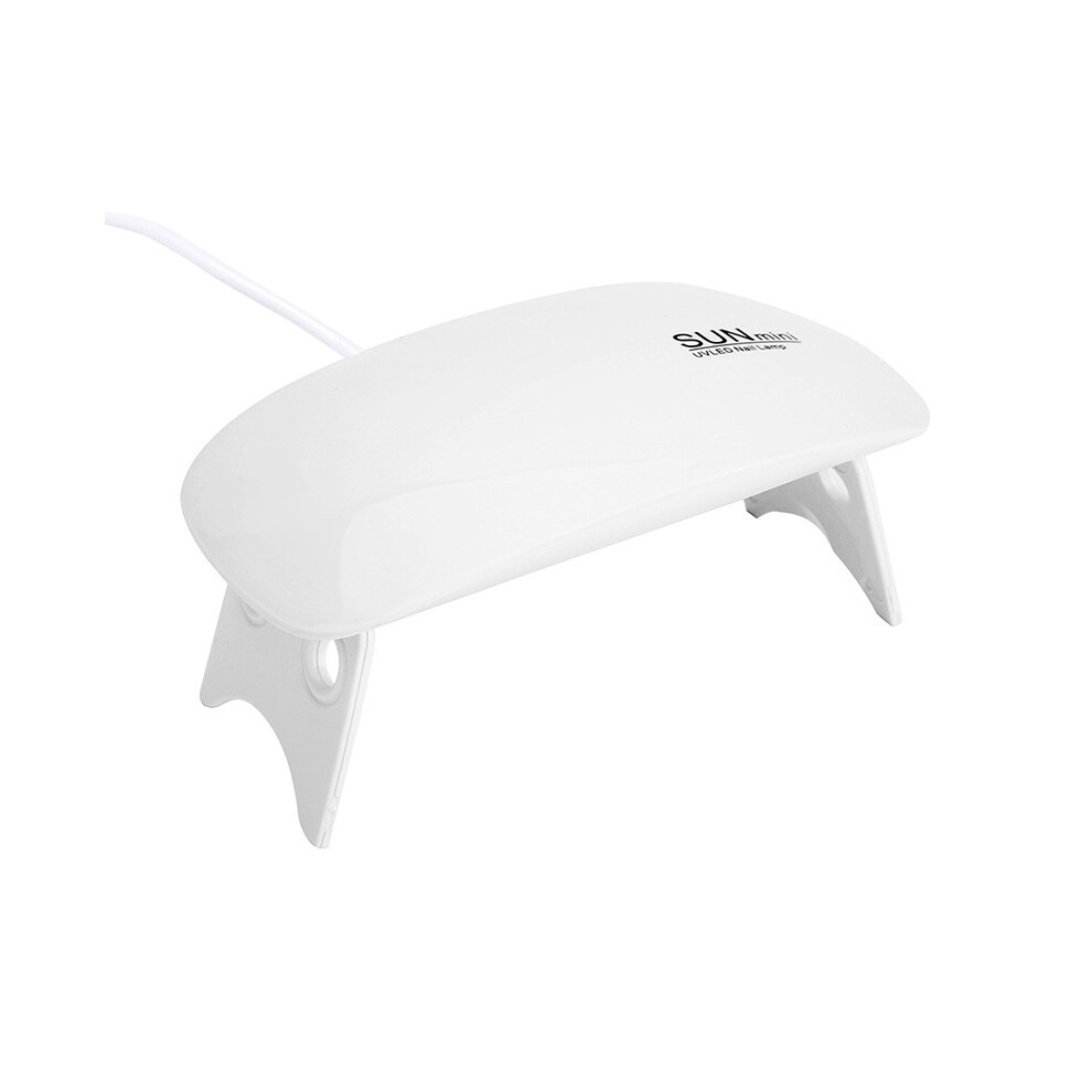 Rncyn Portable Led Uv Nail Lamp - Foldable - Usb - Gel Polish Dryer - White - Wavelength 365+405 Mm
