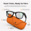 MT5 Ultra AI Smart Glasses 2000mAh Leather Charging Case (Orange) 2