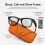 MT5 Ultra AI Smart Glasses 2000mAh Leather Charging Case (Orange) 3