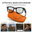 MT5 Ultra AI Smart Glasses 2000mAh Leather Charging Case (Orange) 5
