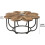 Tribesigns Table basse Tribesigns, forme florale moderne, plateau imitation marbre, marron et noir. 2