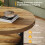 Tribesigns Table d'appoint ronde Tribesigns pour salon, table basse à 2 niveaux (marron) 6