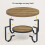 Tribesigns Table d'appoint ronde Tribesigns pour salon, table basse à 2 niveaux (marron) 7