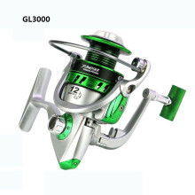 (Silver-GL3000)Moulinet toupie leurre 12bb 551 eau douce eau salée bobine métal droitier gaucher