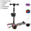 (Black) Adjustable Scooter Kids With Music Function Headlight Three Wheeled Plastic 1