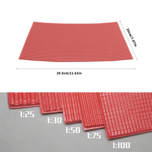 3PCS Simulation Miniature Roof Tiles for Architectural Model Sand Table Modeling 100 1