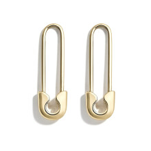(Gold) Trendy European Style Metal Earrings For Women Ushaped Design Elegant