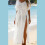 Beach Cover up With Elegant Cut Polyester Texture Suitable for Any Occasion White M 9