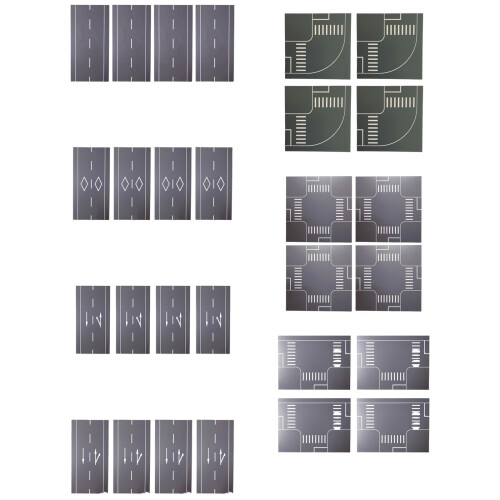 Modular Plastic Road Tiles For Creative Building And Educational Play left turnarrow 1
