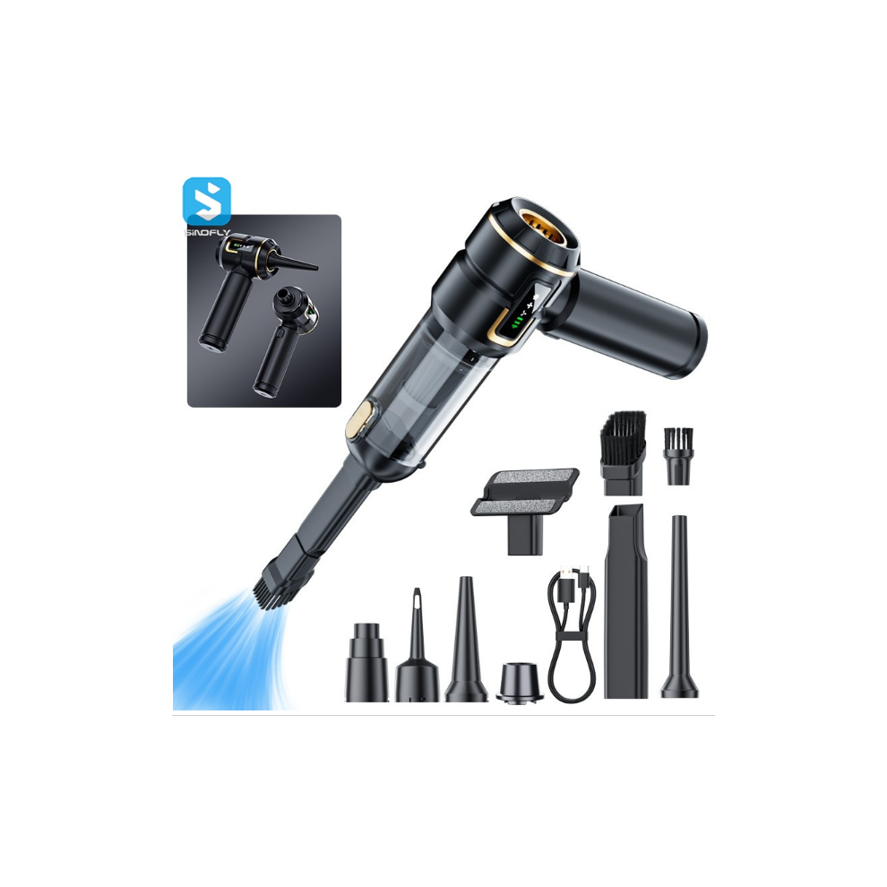 Cordless Portable Vacuum Cleaner - Rncyn - 16000 Pa - Cordless - 6000 Mah - Led Screen - 0.5 L Waste Bin - Runtime 30-45 Min 9486689758202