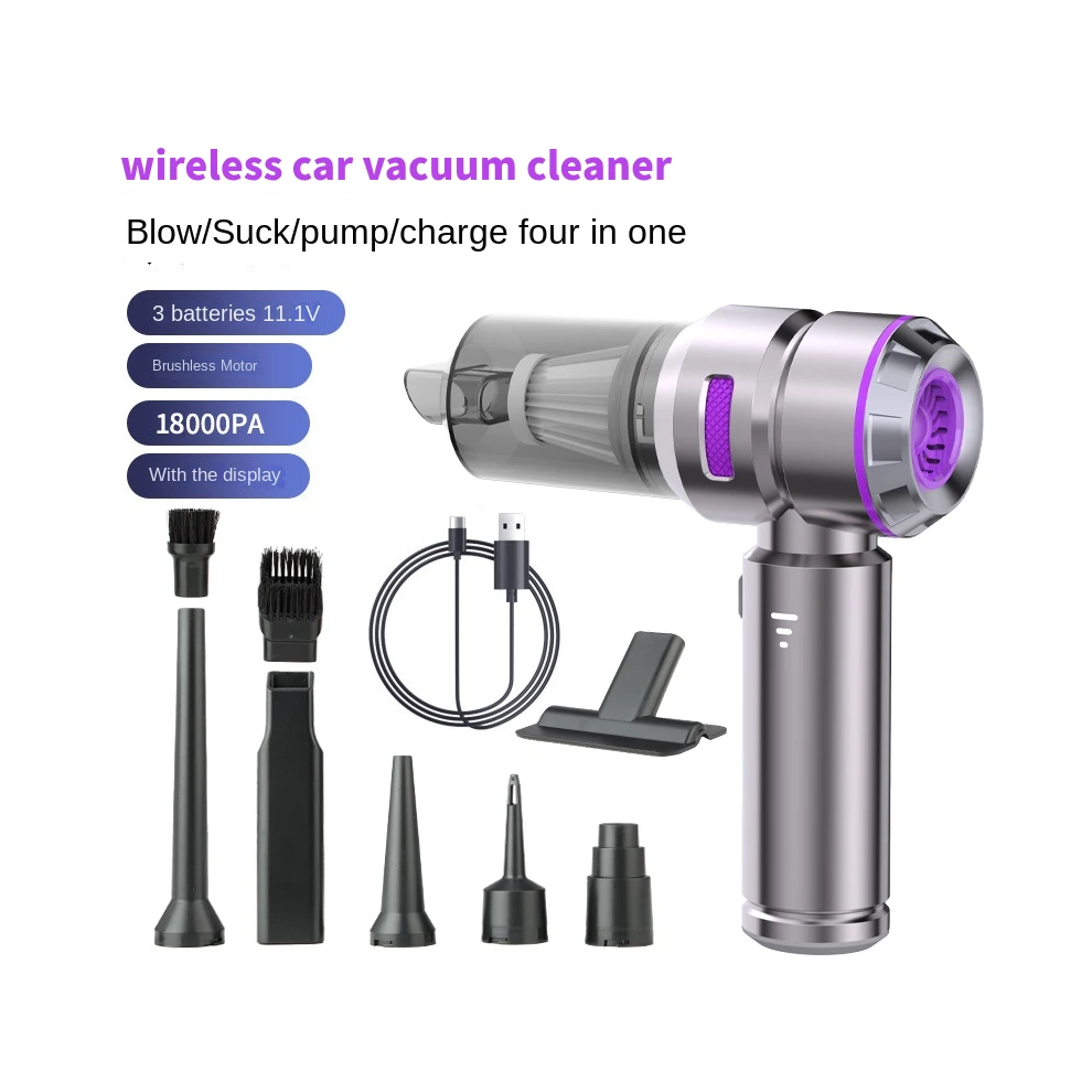 Cordless Car Vacuum Cleaner - Rncyn - Power 120W - 18000Pa - 3 Speeds - Dust Bin Capacity 0.4L 9486689758097