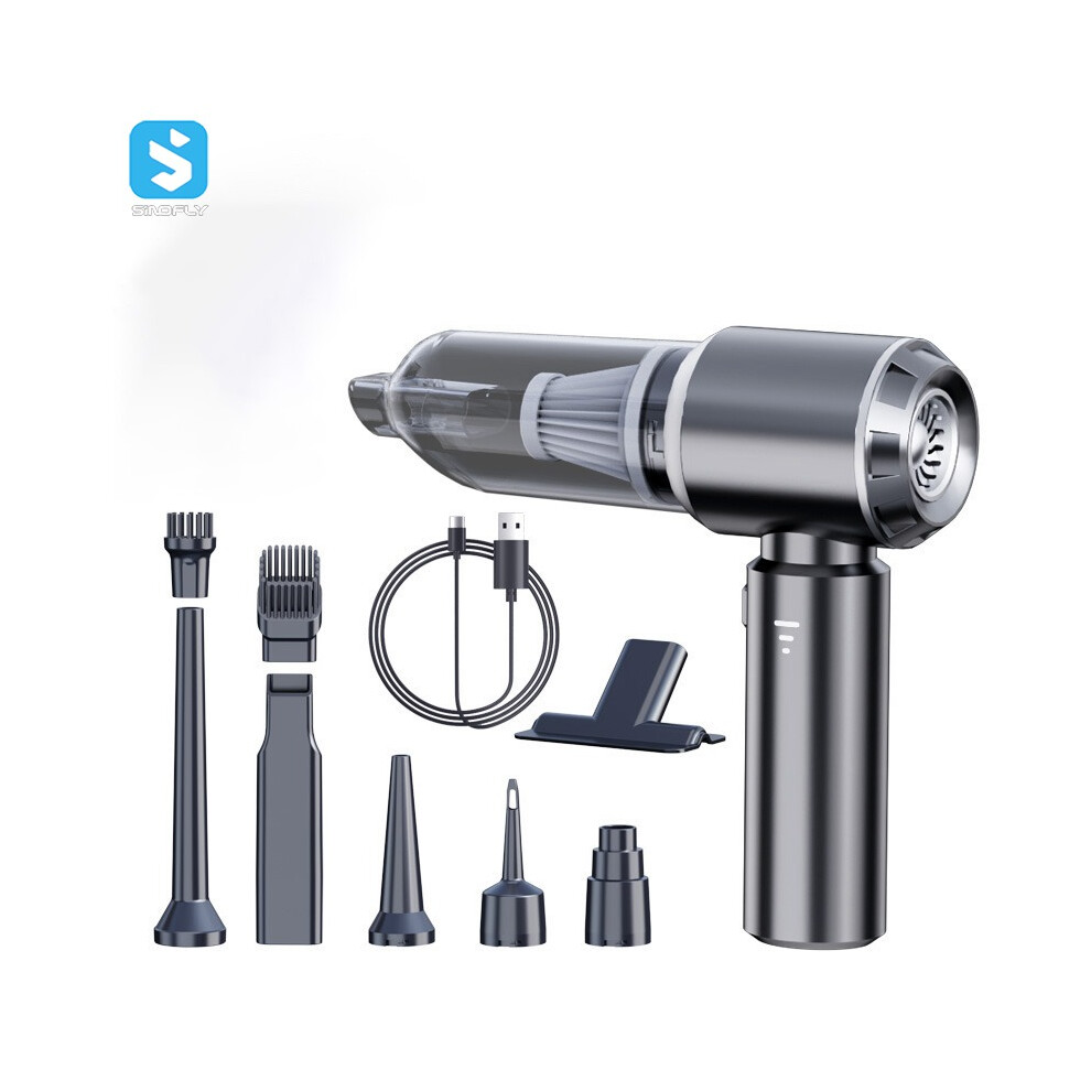 Portable Car Vacuum Cleaner - Rncyn - Cordless - High Power 100W - Brushless Motor - 14000Pa Suction Silver/Purple 9486689757984