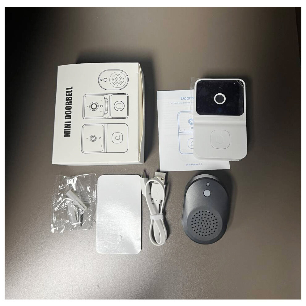 Wireless Video Doorbell - Rncyn - Two-Way Intercom - Wifi - 480X640p - White - Kement App 9486689672973
