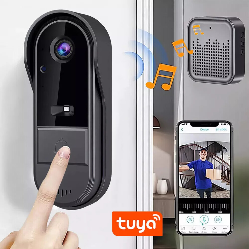 Smart Video Doorbell - Rncyn - Night Vision - 720P - Wifi - Two-Way Audio - Battery Powered 9486689672942