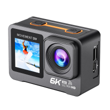 Caméra d'action 6K UHD - RNCYN - Écran tactile - Double écrans - Vision nocturne - Imperméable 30M - Grand angle 170