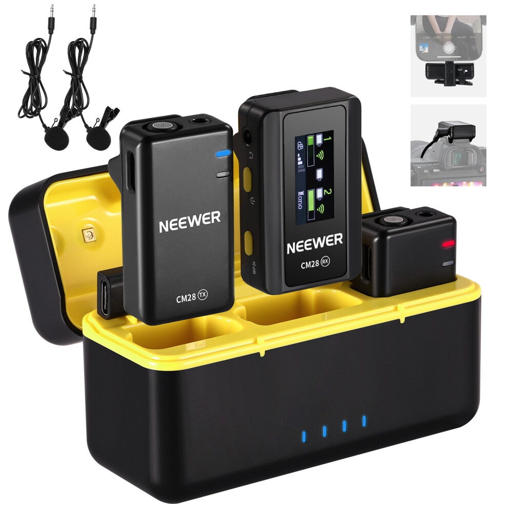 Wireless Lavalier Microphone - Rncyn - Cm28 - Charging Case - Noise Cancellation - Pocket Microphone - Wireless 9106058530856