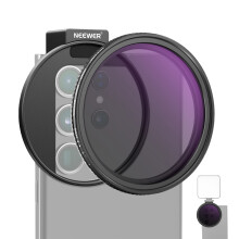 Kit de filtre d'objectif pour smartphone - RNCYN - Variable ND2-ND32 - 67 mm - À clipser - Bague d'adaptation