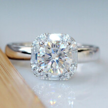 (7) Plated Plated Silver Wedding Ring For Women Square Jewelry Zircon Simulated