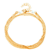 (Gold)Mujer Turquesa Dije Tobillera Pulsera Cadena Sandalia Playa Pie Joyería Regalo