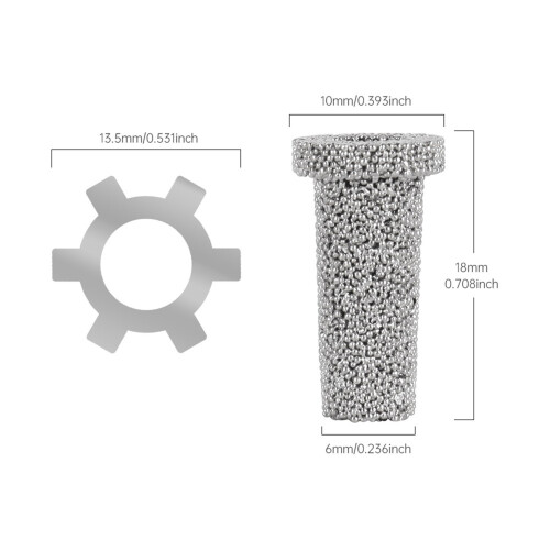 Diving Pressure Reducing Valves Filter Stainless Steel Filter Dustproof Design 2