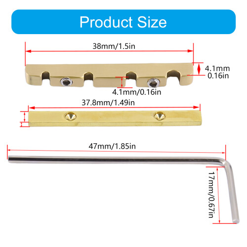 Modern Style Electric Bass 4 String Pre-Slotted Nut Replacement Bass Accessories 2