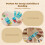 5PCS Adjustable/Full Open Hinges for Cardboard Construction Education Blue Fully open 7