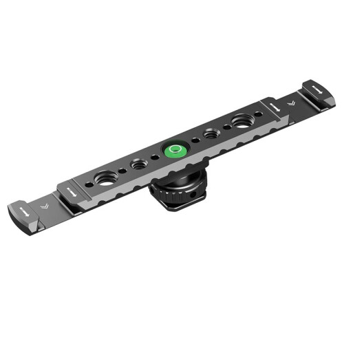 Supporto A Doppio Shoe Freddo per Vlogging, Supporto per Microfono In Metallo con Fori per Viti da 1/4" per DSLR, Microfono