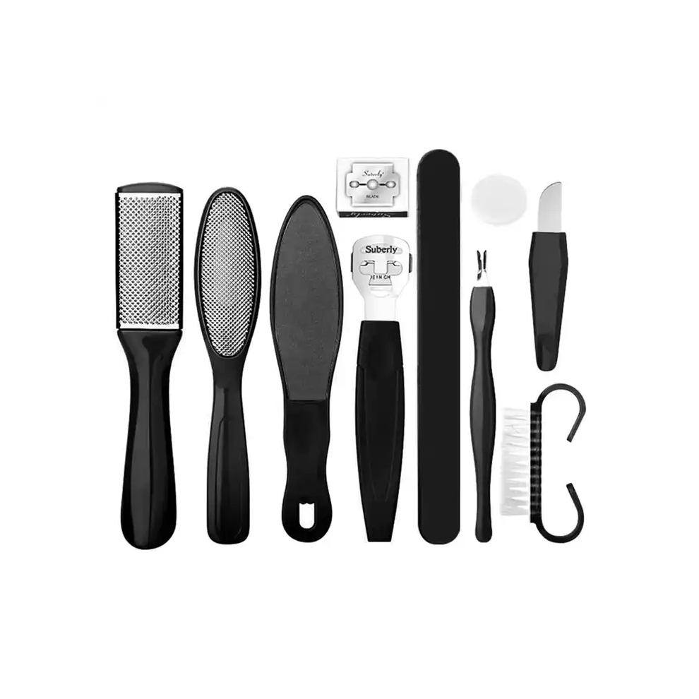 Rncyn Multi-Purpose Foot File - Stainless Steel - 10-In-1 - Removes Calluses - Removes Dead Skin