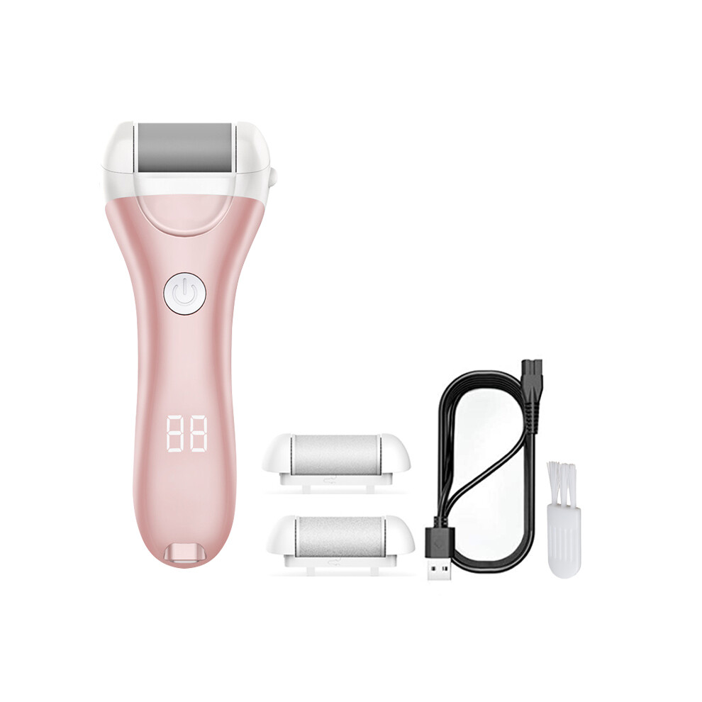 Rncyn Electric Foot File - Portable - Lcd Display - Empty Adsorption - Pink Color - Pc + Abs Material