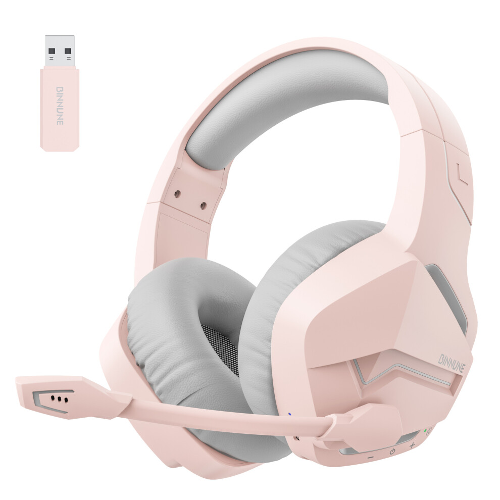 Wireless Gaming Headset - Rncyn - Dual Mode Bt - Ipx-3 Waterproof - Built-In Microphone - On-Ear Pink 9486689669478