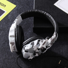 Lichtgewicht gamingheadset - RNCYN - SY830MY - Grijze camouflage - 40mm luidsprekers - 3,5mm aansluiting - Passieve ruisonderdrukking