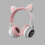 Ασύρματα Ακουστικά για Παιδιά RNCYN BT028C Cat Ears Ροζ Γκρι 1