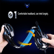 Kabelgebundenes Stereo-Gaming-Headset - RNCYN - G9000 - Rote LED - Geräuschunterdrückendes Mikrofon - Stereo-Subwoofer - Bequem