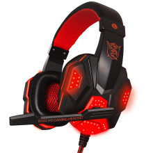 Kabelgebundene Gaming-Ohrhörer - RNCYN - PC780 - Rot - USB + 3,5mm - 120 einziehbares Mikrofon - Plug and Play
