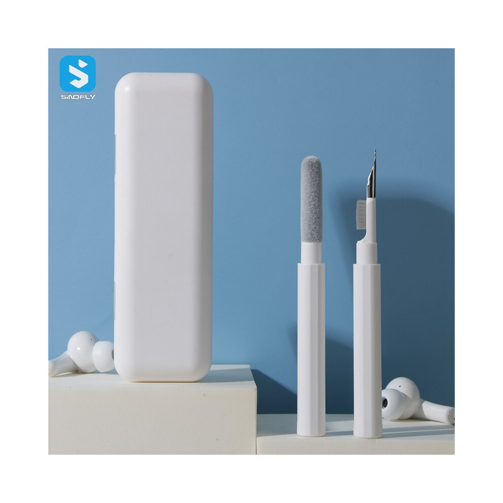 Earbud Cleaning Kit - Rncyn - Airpods Pro 3 2 1 Compatible - Built-In Brush Pen - Keyboard Cleaning White 9486689760816